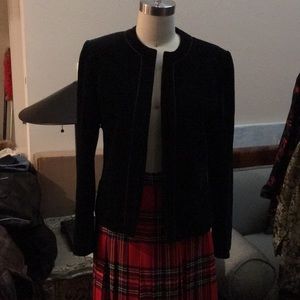 Classic tartan pleated long skirt size 4